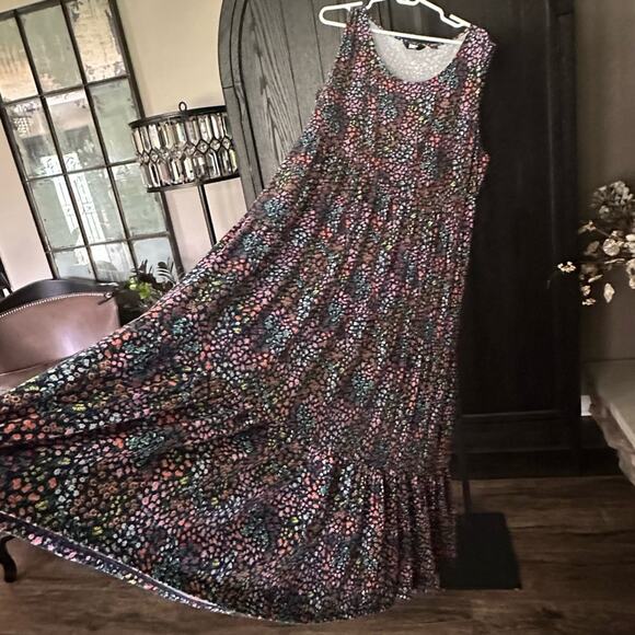 Lands' End Multicolor Lands End Dress 
A-Line Floral Tiered Size 2X 20W - 22W - Picture 7 of 7
